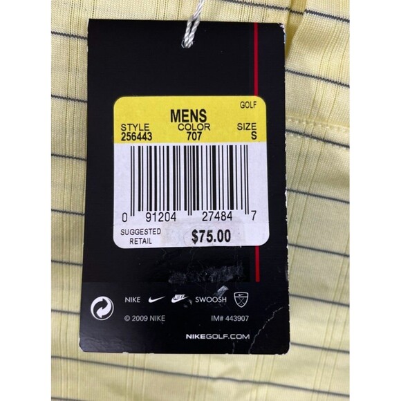 NEW Nike Dri Fit Men’s Small Tiger Woods Collection Golf Polo Shirt Yellow - Picture 9 of 11